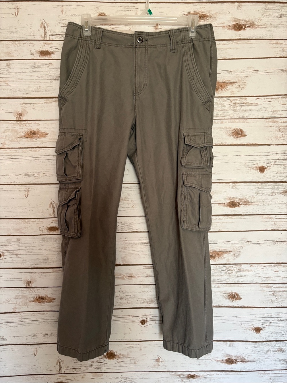 Old Navy Gray Loose Cargo Pants Multi Pocket  34x30
